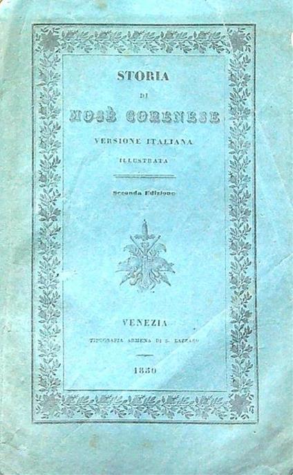 Storia di Mosè Corenese - N. Tommaseo - copertina