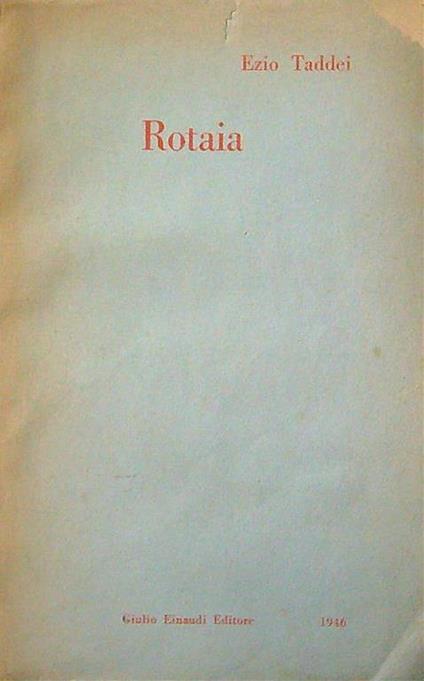 Rotaia - Ezio Taddei - copertina