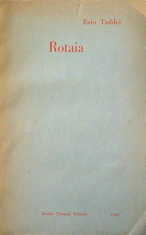 Rotaia - Ezio Taddei - copertina