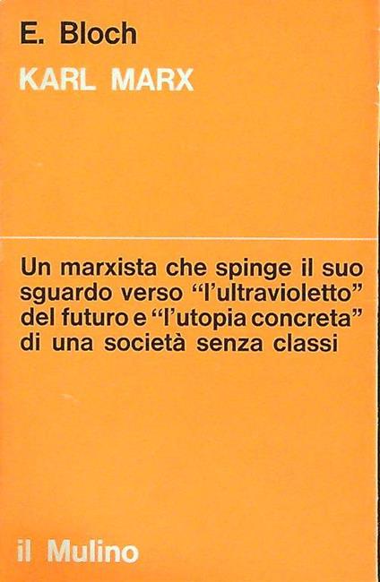 Karl Marx - E. Bloch - copertina