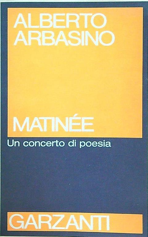 Matinee - Alberto Arbasino - copertina