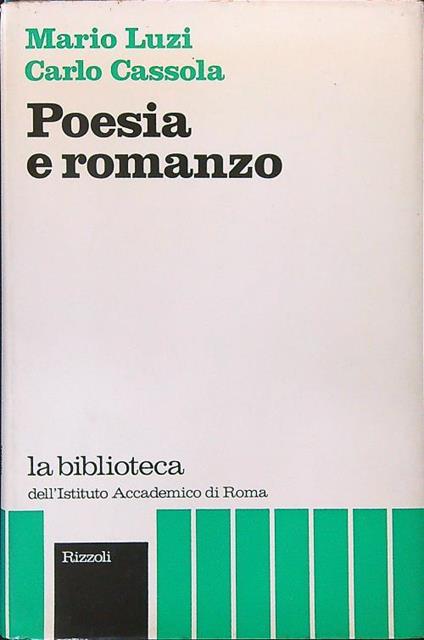 Poesia e romanzo - Mario Luzi - copertina