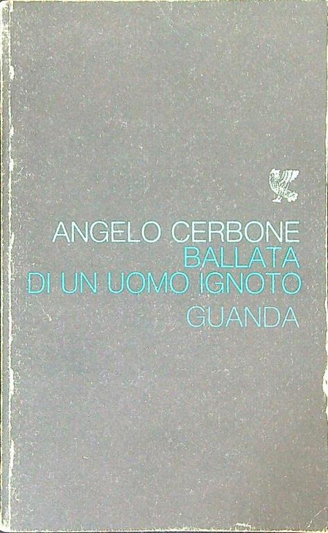 Ballata di un uomo ignoto - Angelo Carbone - copertina