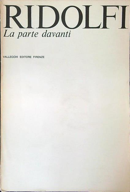 parte davanti - Roberto Ridolfi - copertina