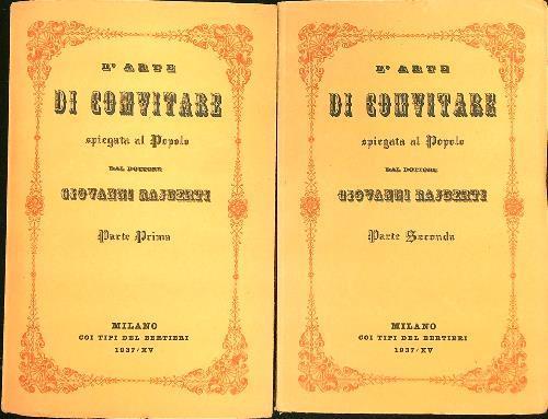 arte di convitare 2vv - Giovanni Rajberti - copertina