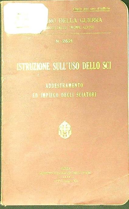 Istruzione sull'uso dello sci - copertina