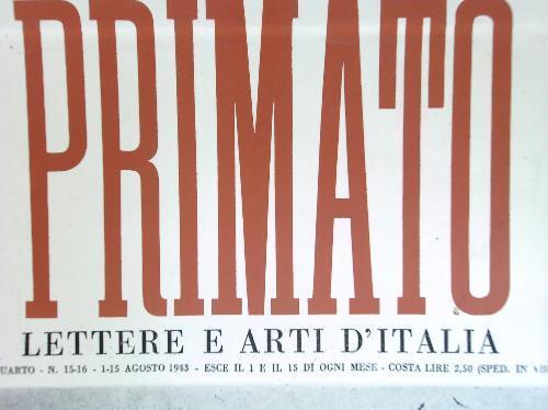 Primato Lettere e arti d'Italia 4 vv - Arturo Martini - copertina