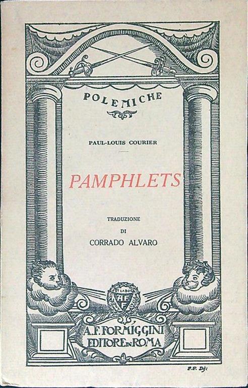 Pamphlets - Paul-Louis Courier - copertina