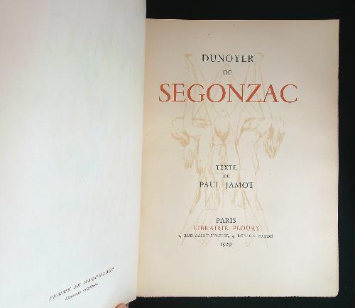 Dunoyer de Segonzac - Paul Jamot - copertina