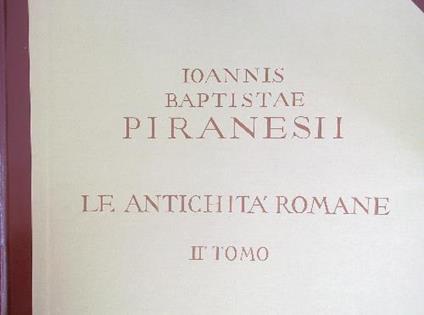 Le antichità romane II Tomo - copertina
