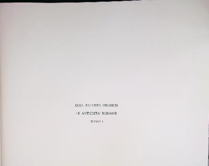 Le antichità Romane Tomo I - copertina