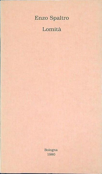 Lomità - Enzo Spaltro - copertina