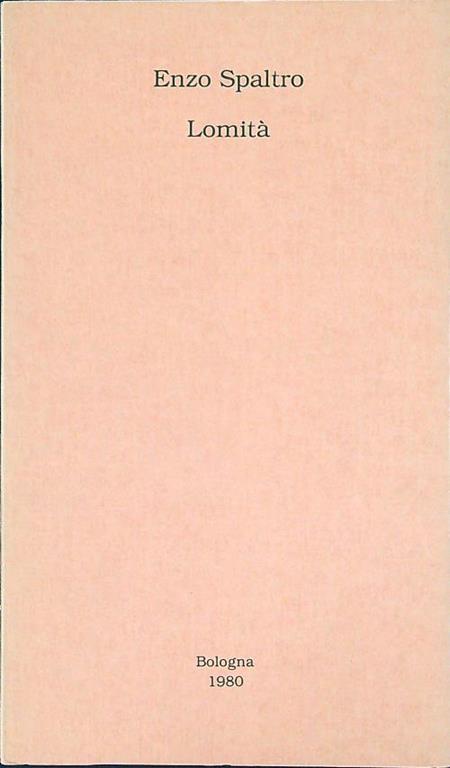 Lomità - Enzo Spaltro - copertina
