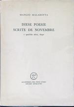 Diese poesie scrite de Novembre e qualche altra, dopo