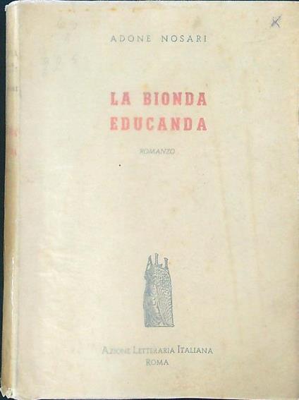 La bionda educanda - copertina