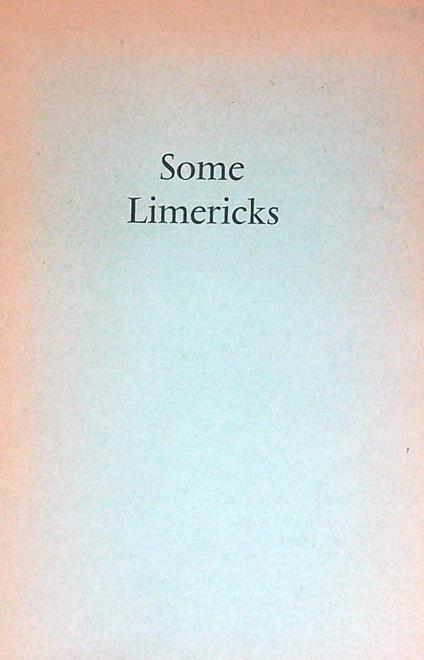 Some Limericks - Norman Douglas - copertina