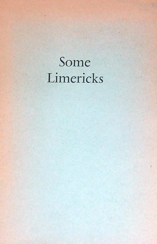 Some Limericks - Norman Douglas - copertina