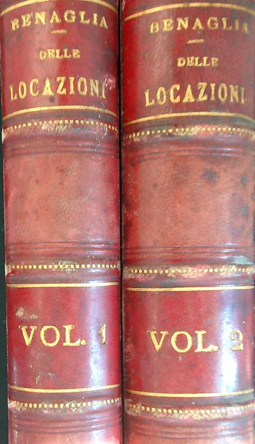 Delle locazioni. Trattato teorico-pratico. 2vv - copertina