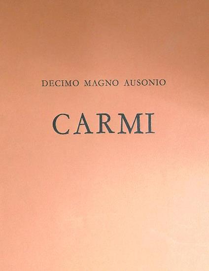 Carmi - Decimo Magno Ausonio - copertina