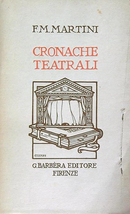 Cronache teatrali - F. M. Martini - copertina