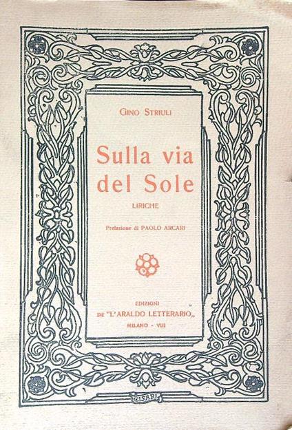 Sulla via del sole - copertina