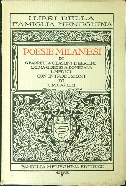 Poesie Milanesi - copertina
