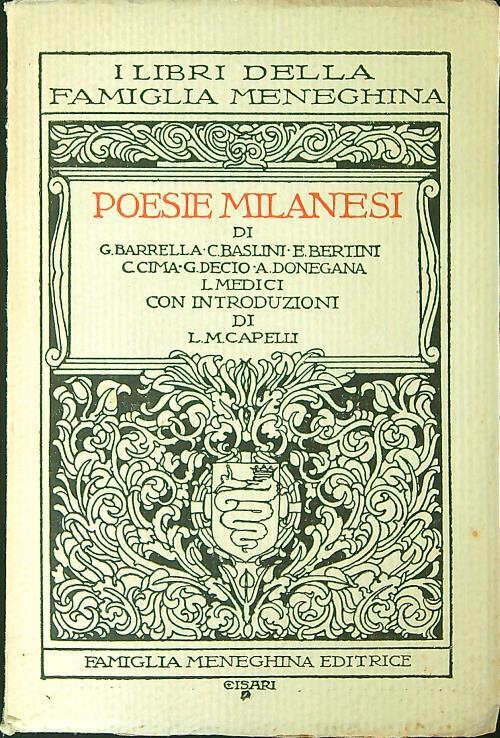 Poesie Milanesi - copertina
