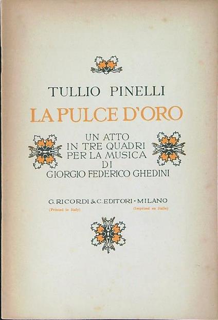 La pulce d'oro - Tullio Pinelli - copertina