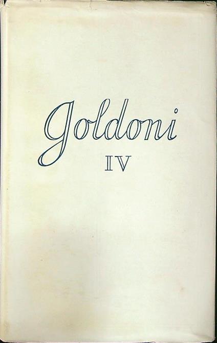Goldoni IV - Giuseppe Ortolani - copertina