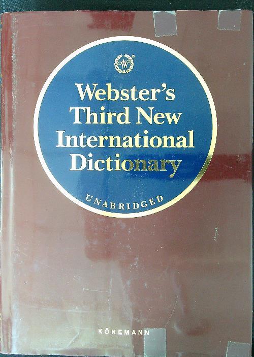 Webster's thir new international dictionary - copertina