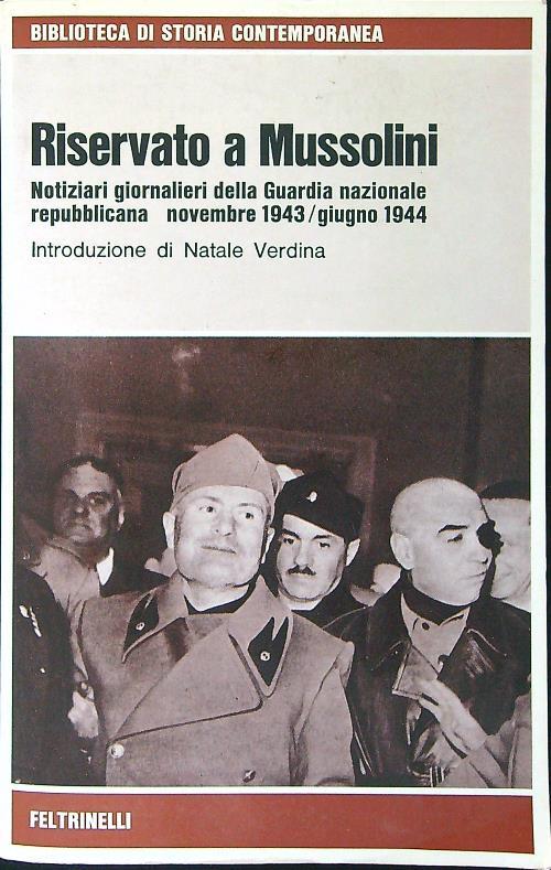 Riservato a Mussolini - copertina
