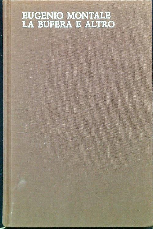 La bufera e altro - Eugenio Montale - copertina