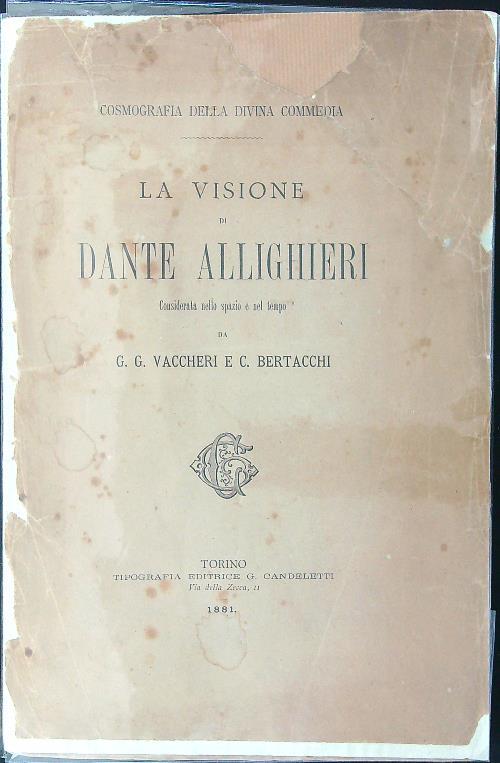 La visione di Dante Allighieri - copertina