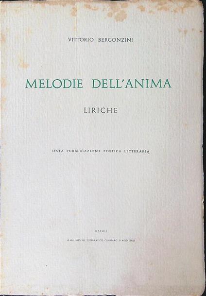 Melodie dell'anima - copertina