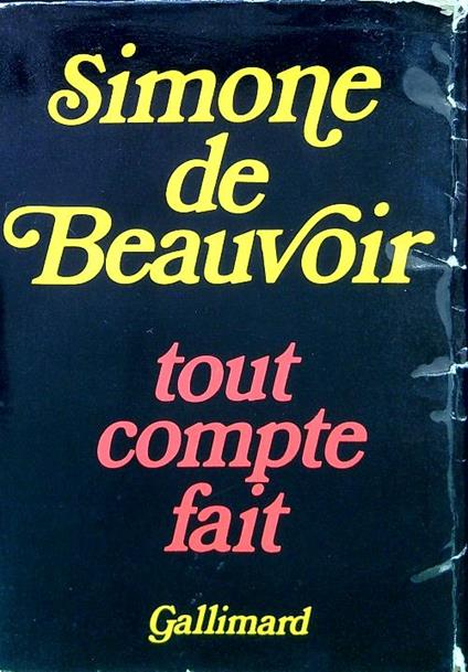 Tout compte fait - Simone de Beauvoir - copertina