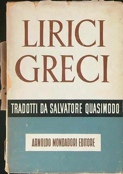 Lirici Greci - Salvatore Quasimodo - copertina
