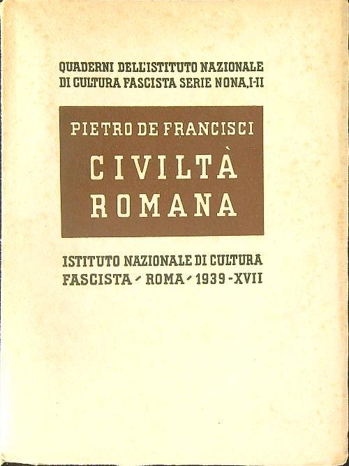 Civiltà romana - Pietro De Francisci - copertina