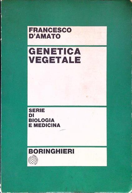 Genetica vegetale - Francesco D'Amato - copertina