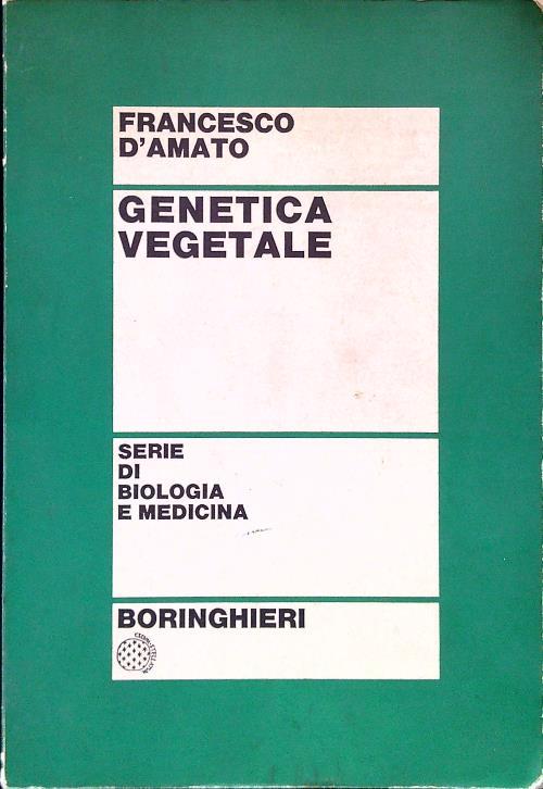 Genetica vegetale - Francesco D'Amato - copertina