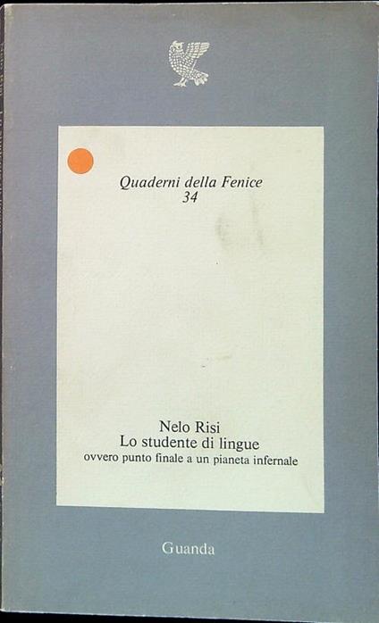 Lo studente di lingue - Nelo Risi - copertina