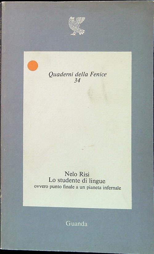 Lo studente di lingue - Nelo Risi - copertina