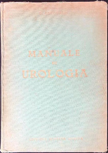 Manuale di urologia - G. Caporale - copertina