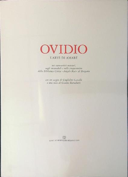 Ovidio. L'arte di amare - Cavallo - copertina