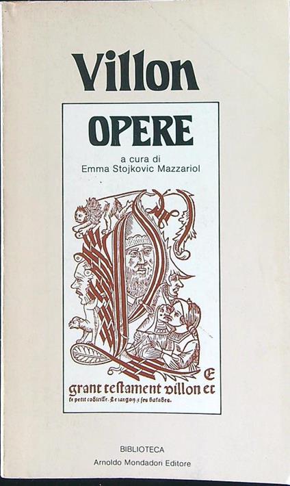 Opere - François Villon - copertina