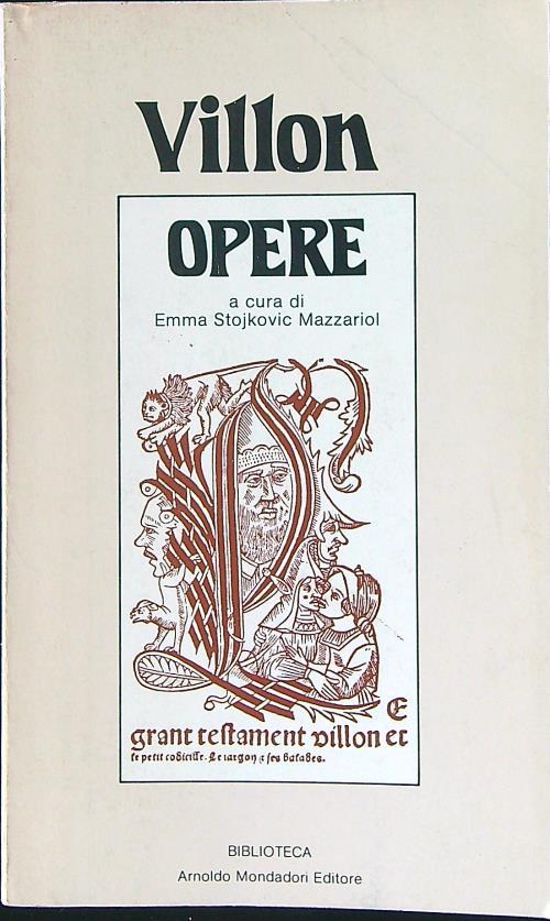 Opere - François Villon - copertina