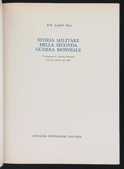 Storia militare della Seconda Guerra Mondiale - copertina