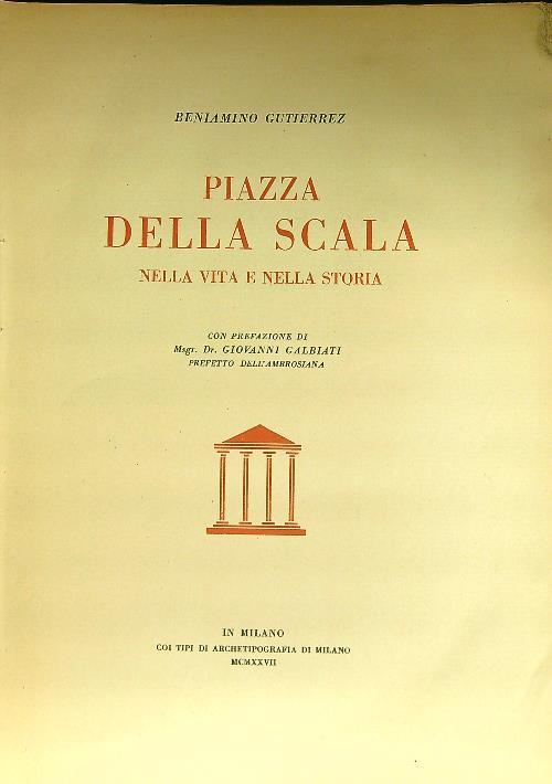Piazza della Scala - autografato - Beniamino Gutiérrez - copertina