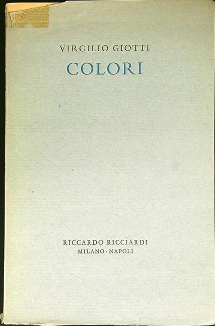 Colori - Virgilio Giotti - copertina