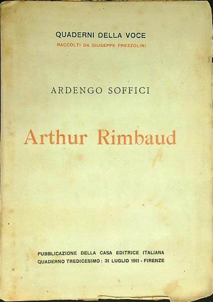 Arthur Rimbaud - Ardengo Soffici - copertina