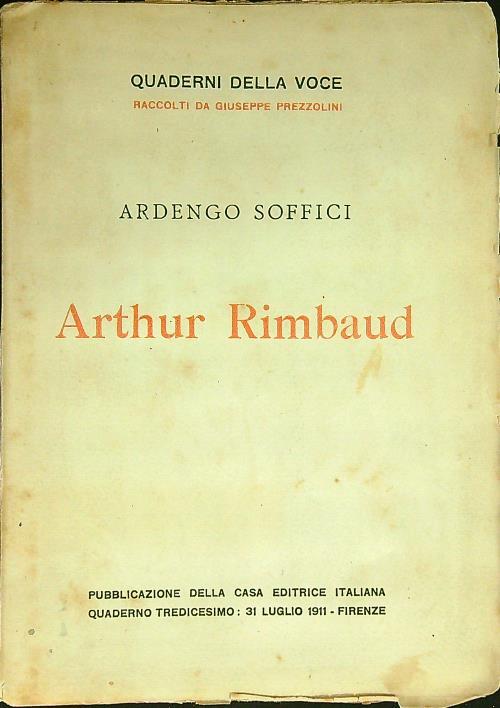 Arthur Rimbaud - Ardengo Soffici - copertina